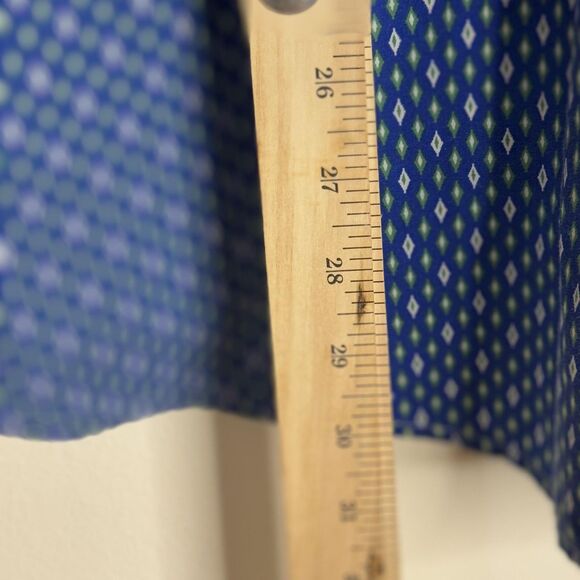 Wrangler Wrancher Shirt Mens XL Blue Green Geometric Pearl Snap Western Rodeo - Picture 7 of 8